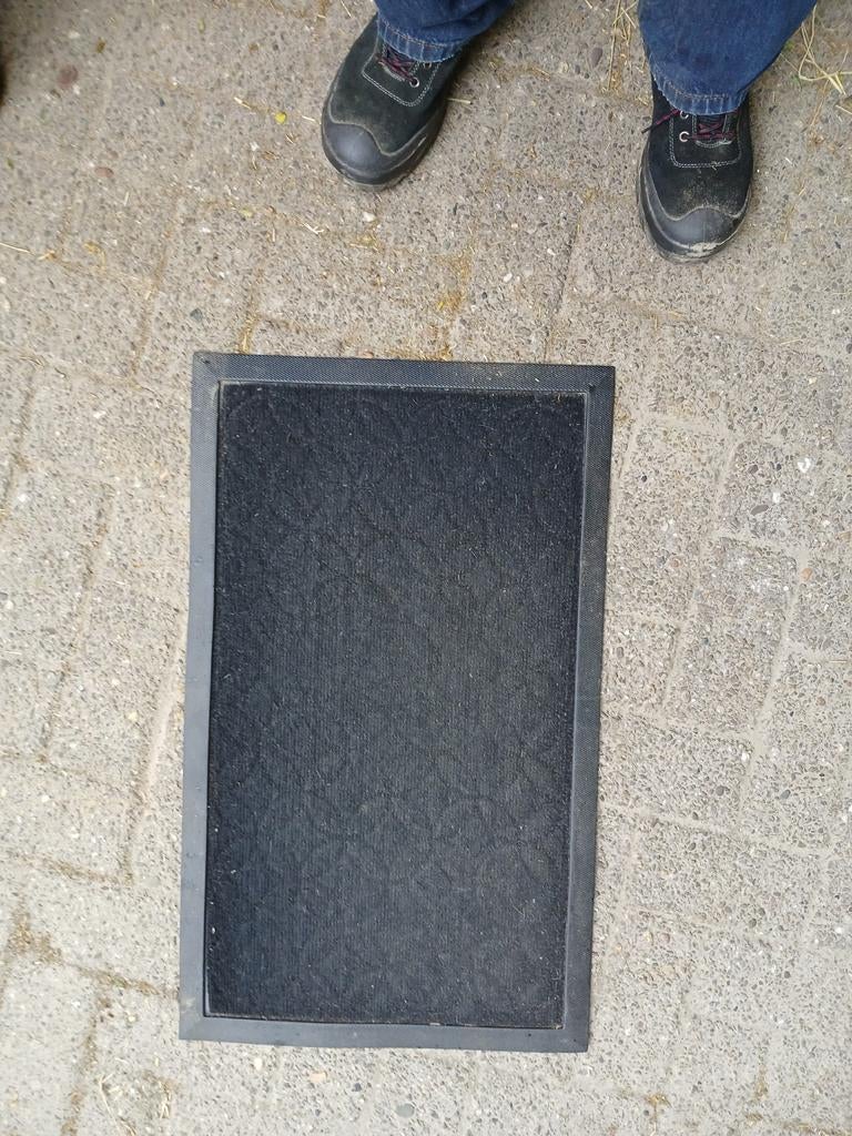 3 zwarte deurmat, schoonloopmat voor binnen/buiten, Ophalen of Verzenden, Rubber, Binnen, Schoonloopmat