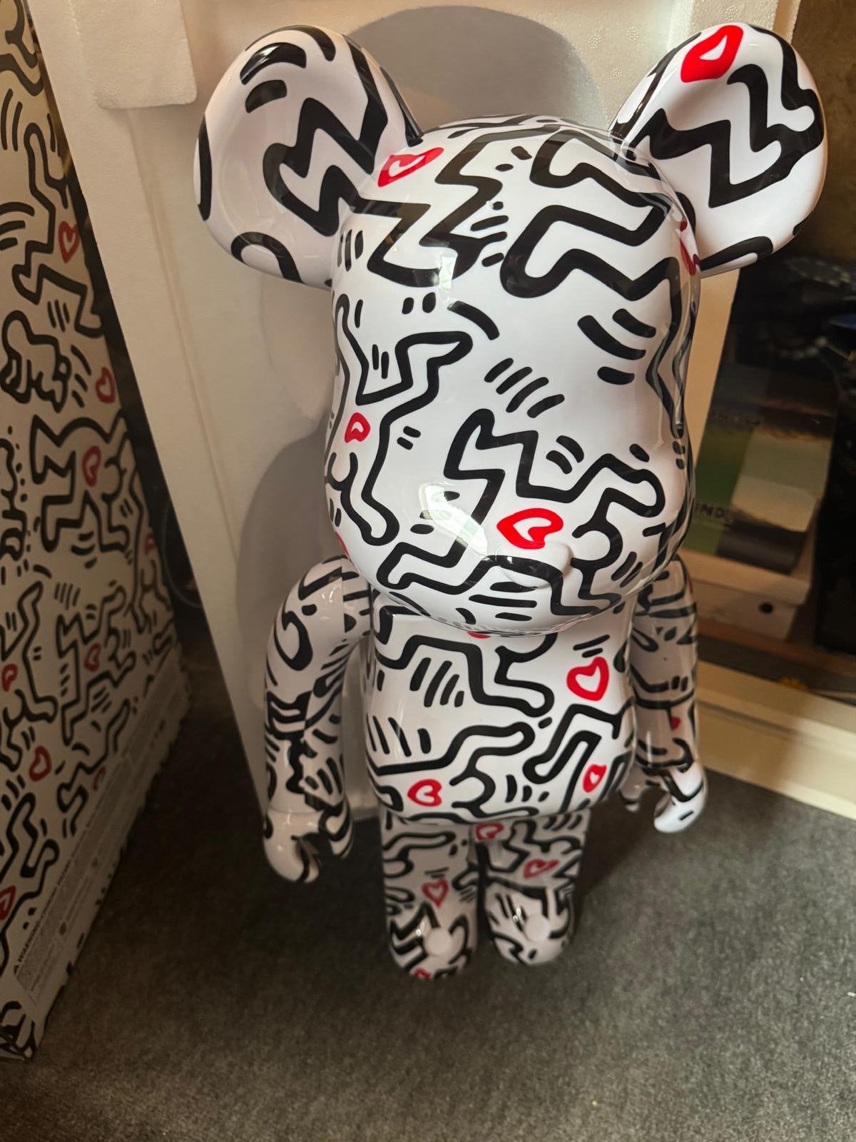 Keith Haring Bearbrick 1000% - Pop Art Figuur, Meerkleurig, Gemerkt, Ophalen of Verzenden, Pop/figuur