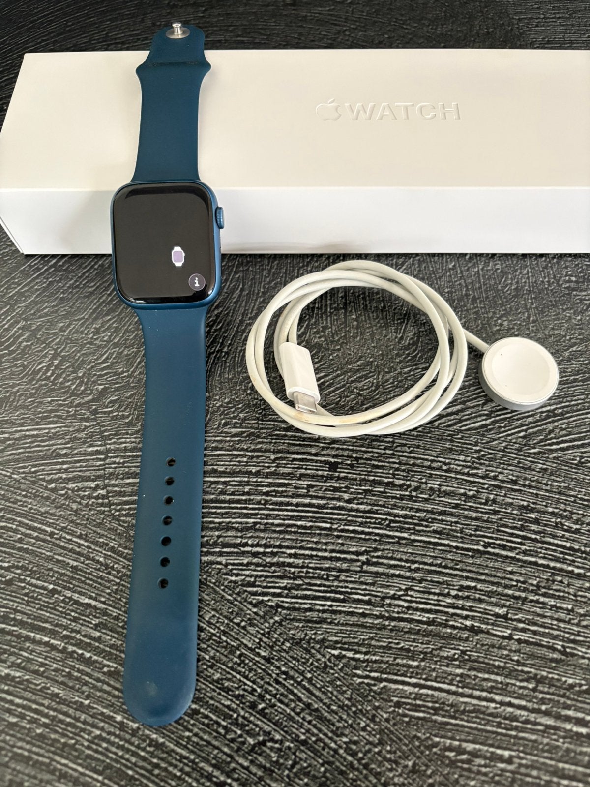 Appel watch 7 (45 mm), Sieraden, Tassen en Uiterlijk, Smartwatches, Ophalen, Zo goed als nieuw, Zwart, Android