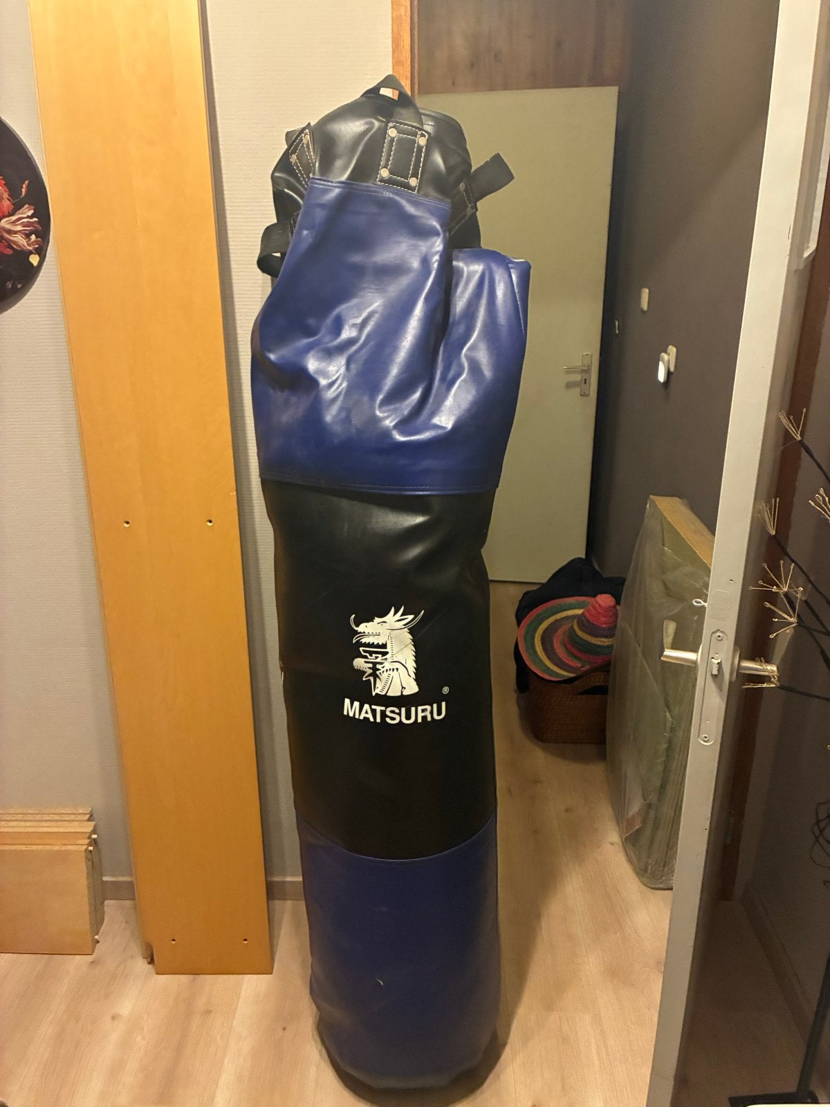 Matsuru Stootzak / Bokszak - Zwart/Blauw, Ophalen, Gebruikt, Overige, Vechtsportmateriaal