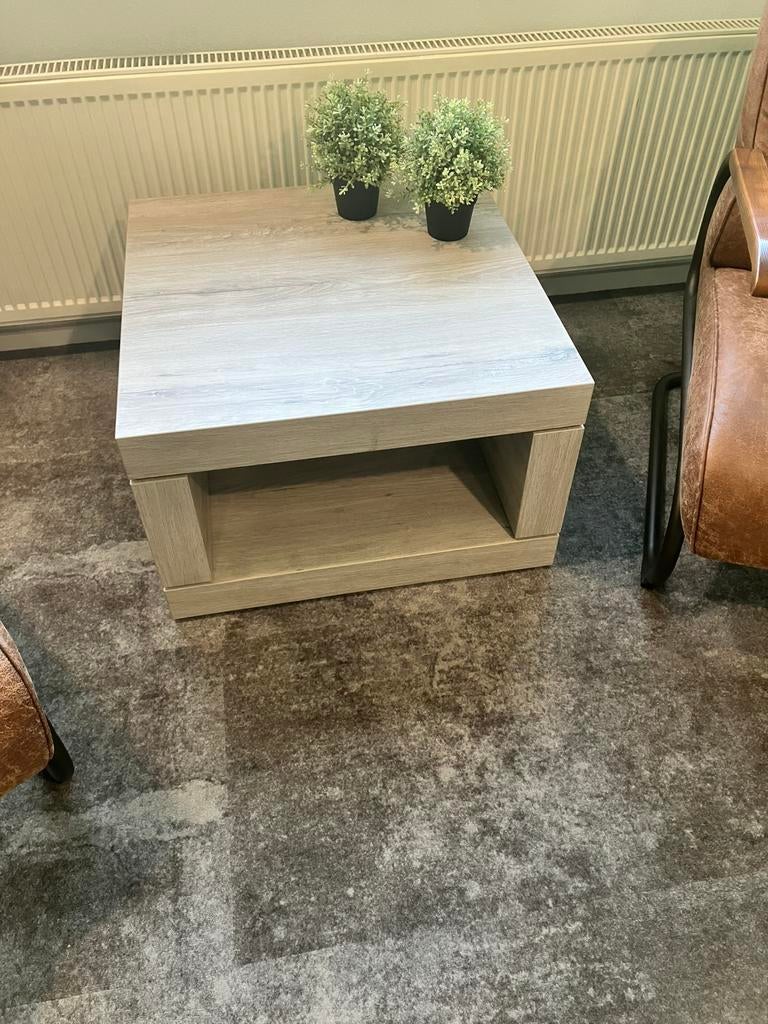 Bijzettafel salontafel, Ophalen, Kunststof, 50 tot 100 cm, Vierkant