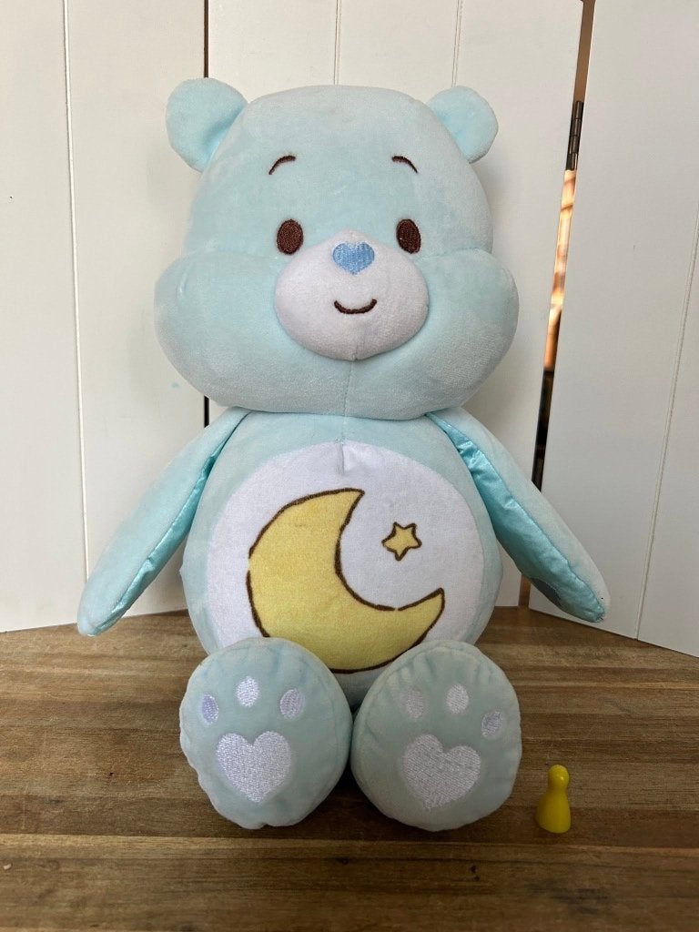 Lichtblauwe Care Bears pluche knuffel 40cm, Beer, Blauw, Ophalen of Verzenden, Zo goed als nieuw