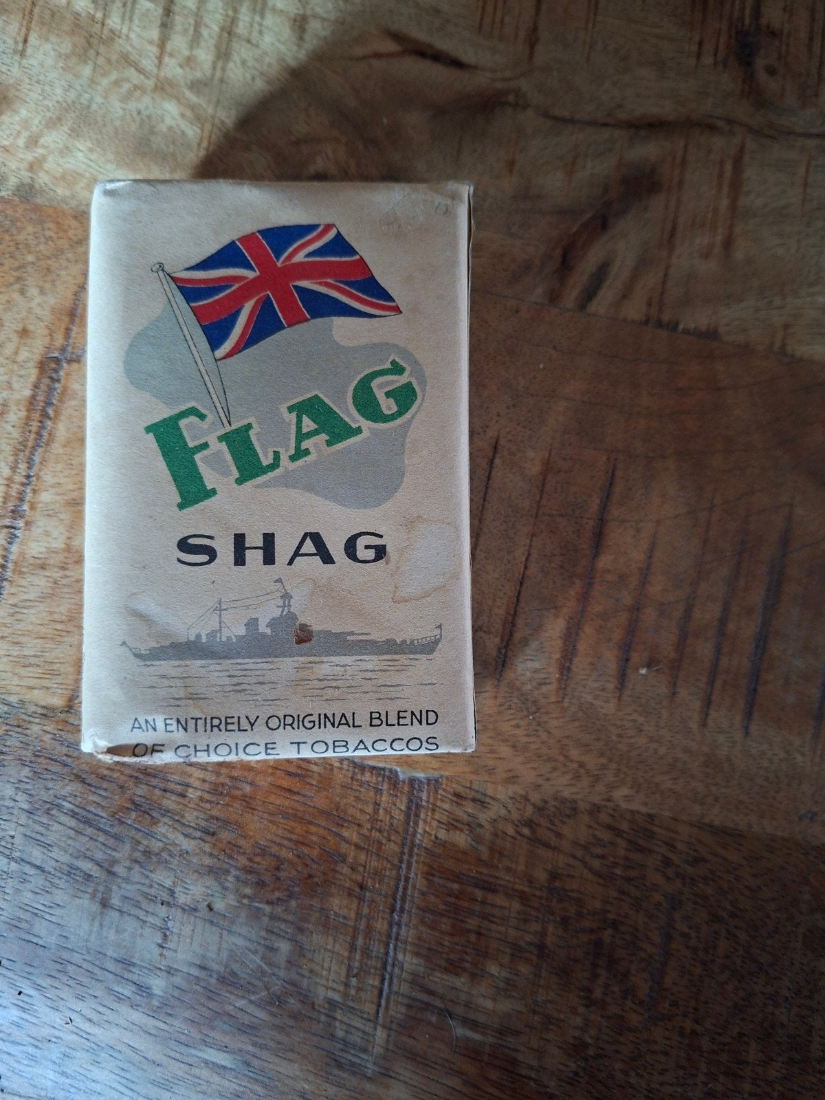 Vintage Flag Shag tabakspakje - Vol en ongebruikt, Verzamelen, Ophalen of Verzenden, Nieuw, Tabaksdoos of Verpakking
