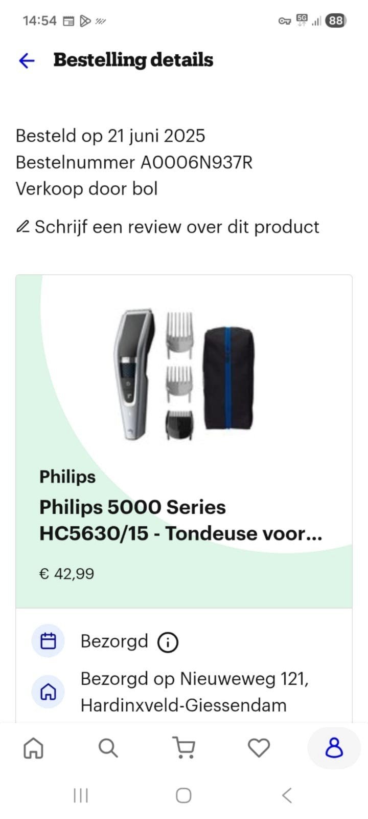 Philips 5000 Series HC5630/15 Tondeuse, Ophalen of Verzenden, Zo goed als nieuw, Haarverzorging