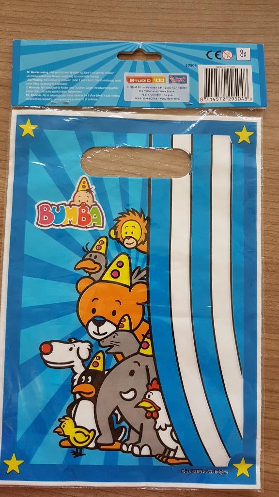 8 Leuke traktatie zakjes van bumba, Ophalen of Verzenden, Nieuw, Feestartikel, Verjaardag