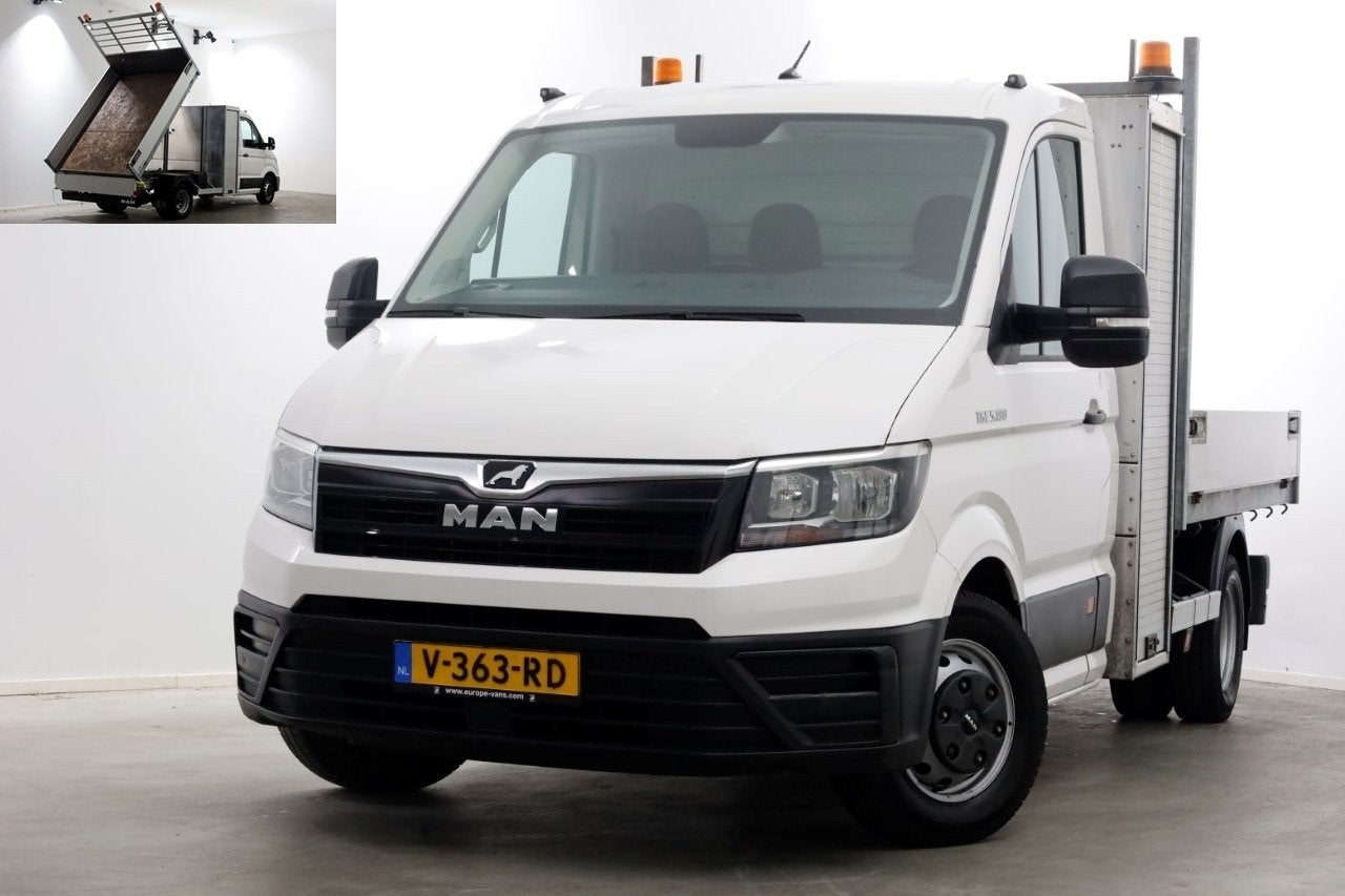 MAN TGE 5.180 2.0 177pk E6 L2H1 Kipper Dubbel Lucht Trekhaak, Dealer onderhouden, Achterwielaandrijving, Gebruikt, Euro 6