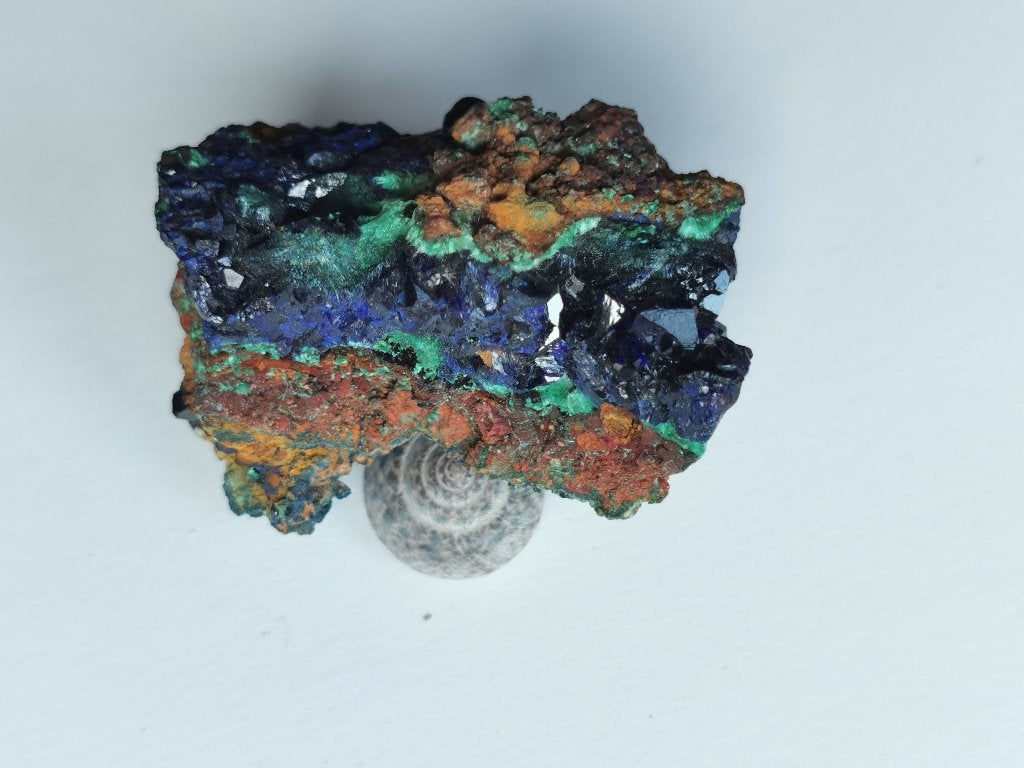 Heel mooi stukje Azuriet en Malachiet op matrix, Ophalen of Verzenden, Mineraal