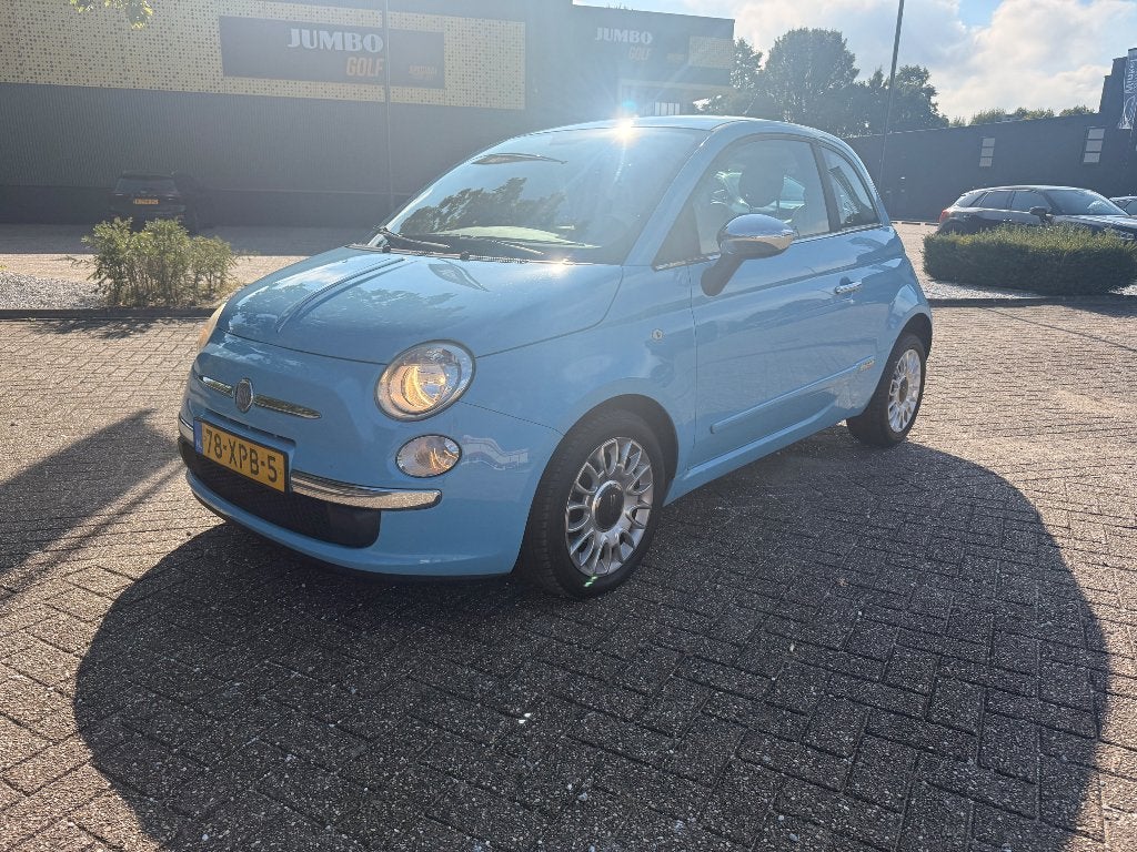 Fiat 500 0.9 85pk Twinair Turbo 2012 baby Blauw, Auto's, Voorwielaandrijving, Leder en Stof, 905 kg, Origineel Nederlands