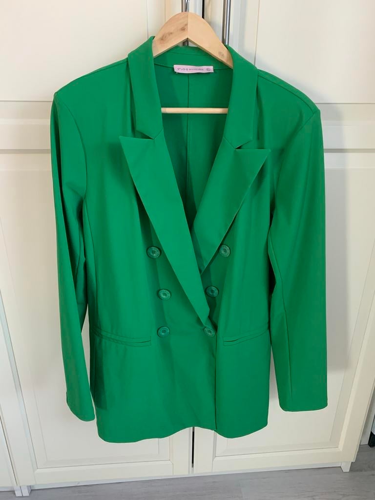 Studio Anneloes Blazer Groen - Maat XL, double breasted, Maat 42/44 (L), Ophalen of Verzenden, Zo goed als nieuw, Jasje