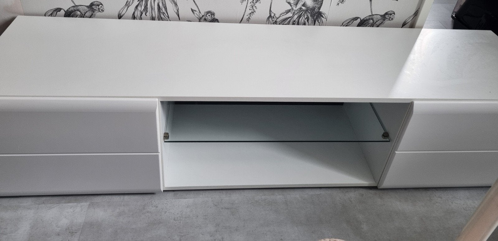 tv meubel hoogglans wit, Huis en Inrichting, Kasten | Televisiemeubels, Ophalen, 25 tot 50 cm, Minder dan 100 cm