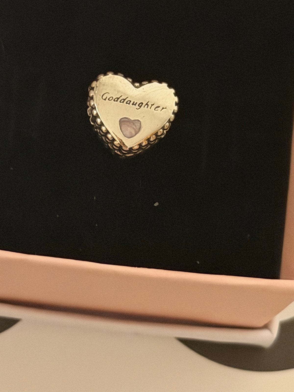 Pandora Goddaughter Hart Bedel - Sterling Zilver, Verzenden, Pandora, Nieuw, 1 bedel