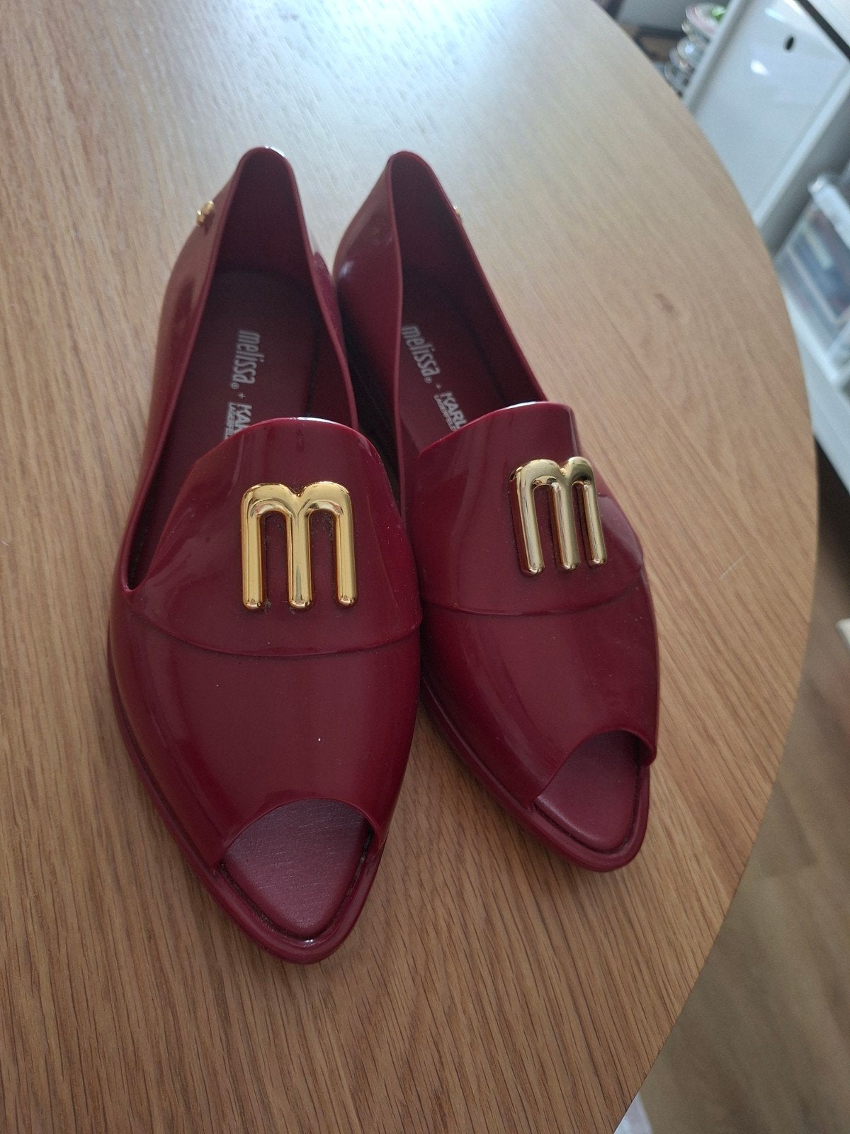 Melissa + Karl Lagerfeld ballerina's maat 39, Kleding | Dames, Schoenen, Melissa + Karl Lagerfeld, Zo goed als nieuw, Rood, Ballerina's