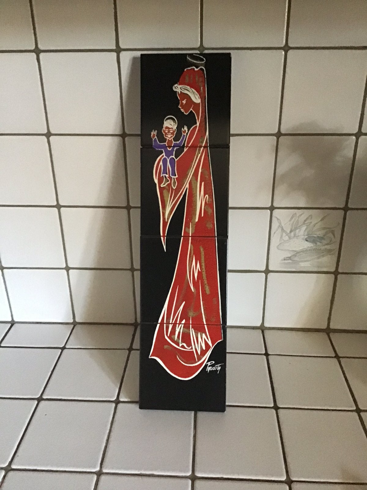 Vintage wanddecoratie Maria Pausita, Antiek en Kunst, Ophalen of Verzenden