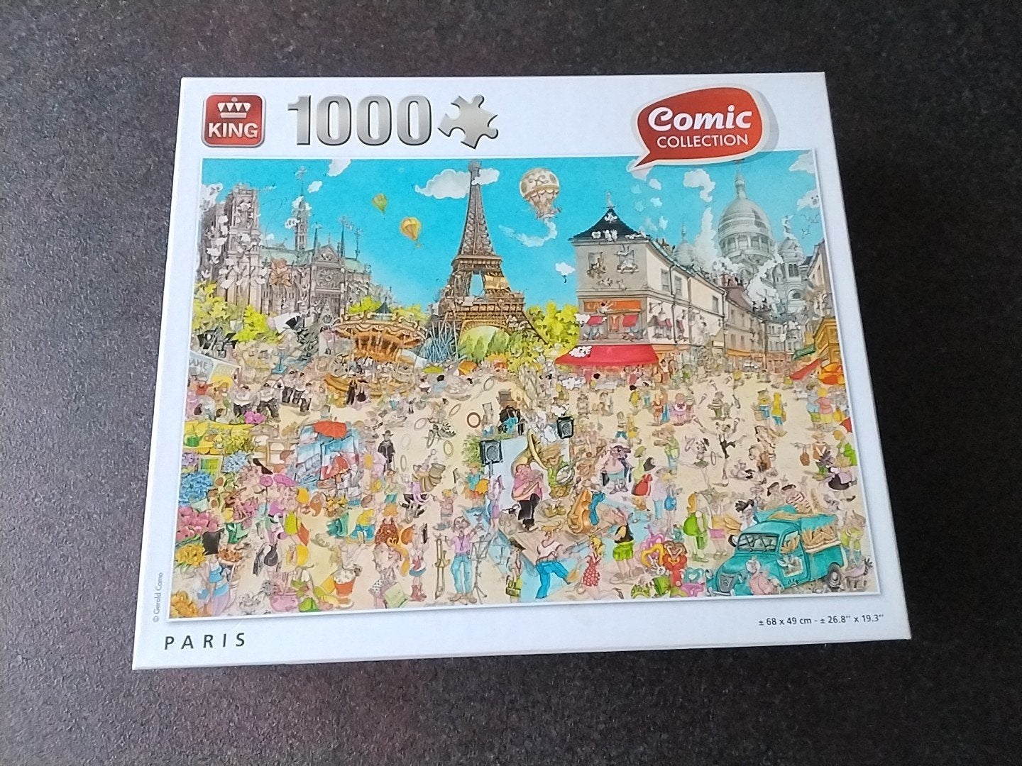 King Comic Collection Puzzel Parijs 1000 stukjes, Ophalen of Verzenden, 500 t/m 1500 stukjes, Gebruikt, Legpuzzel