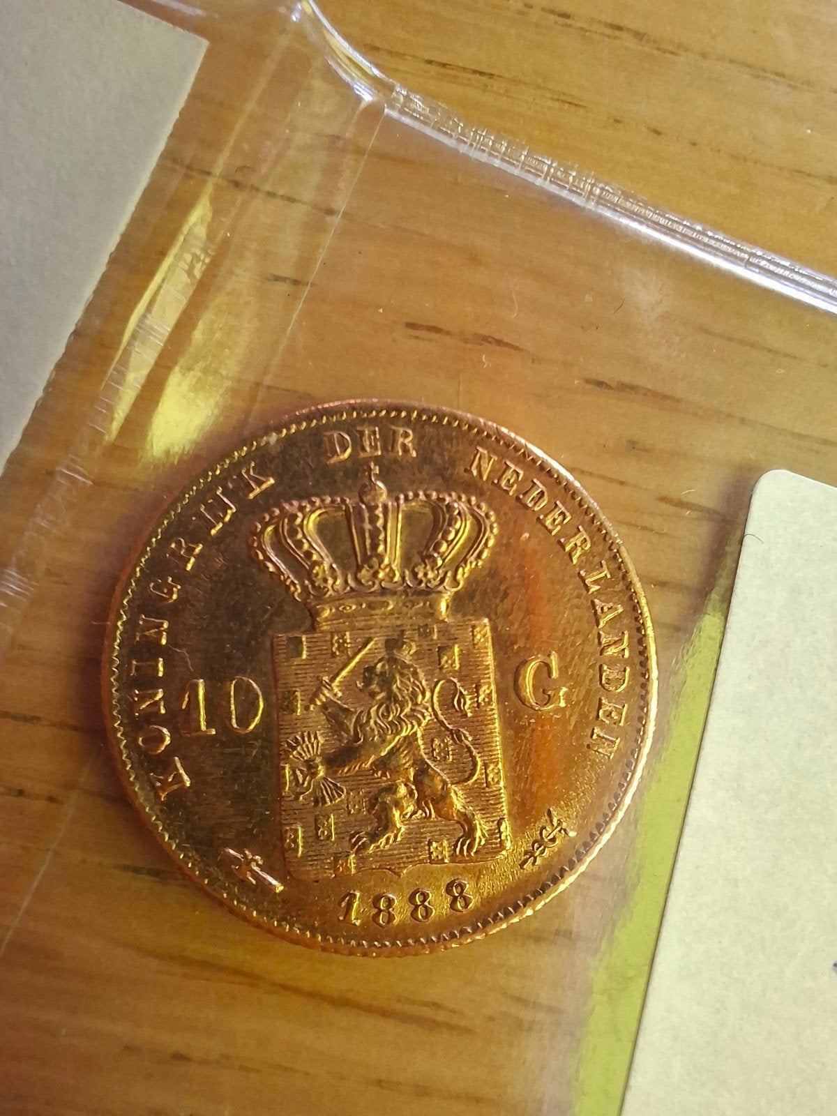 10 gukden 1888 gouden tientje willem 3, Koning Willem III, Losse munt, 10 gulden, Goud