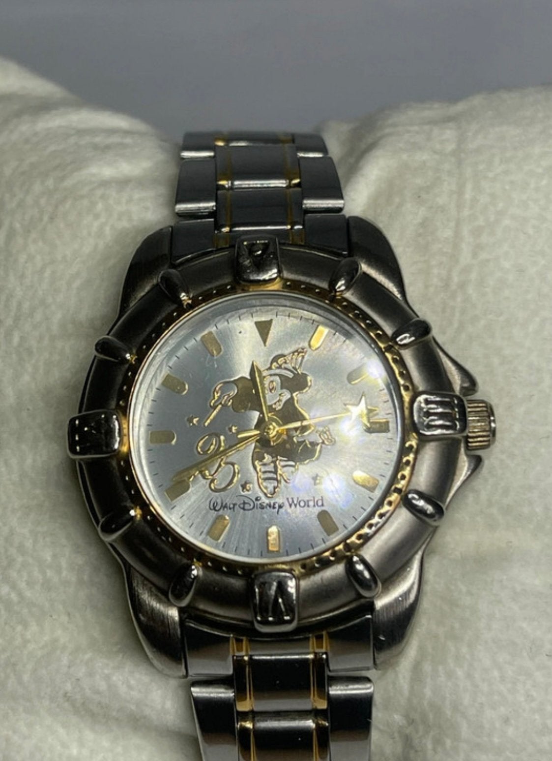 Zeldzaam Disney World 25 Jaar Horloge (1996), Overige merken, Staal, Polshorloge, Verguld