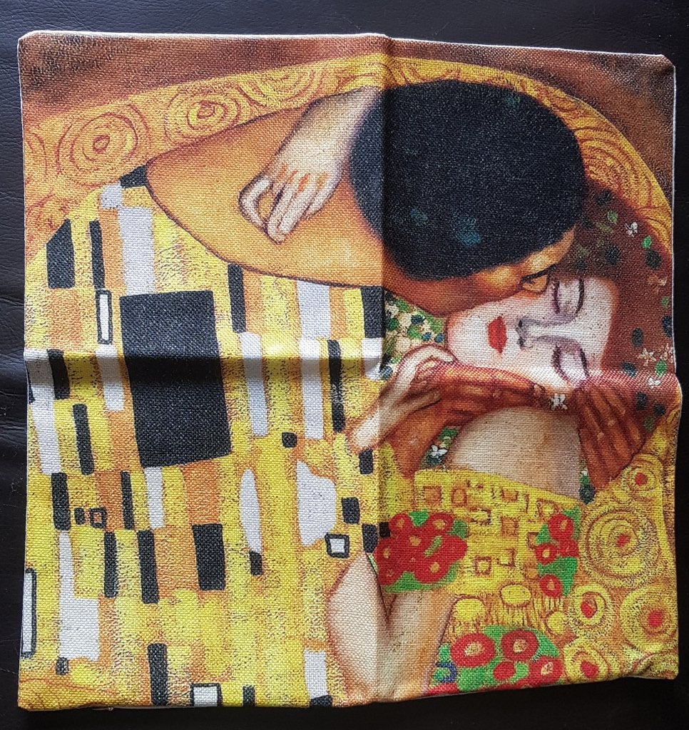 Nieuw, kussenhoes, Gustav Klimt, Kus, 45-45 cm. Blinde rits, Ophalen of Verzenden, Nieuw, Vierkant, Met ritssluiting