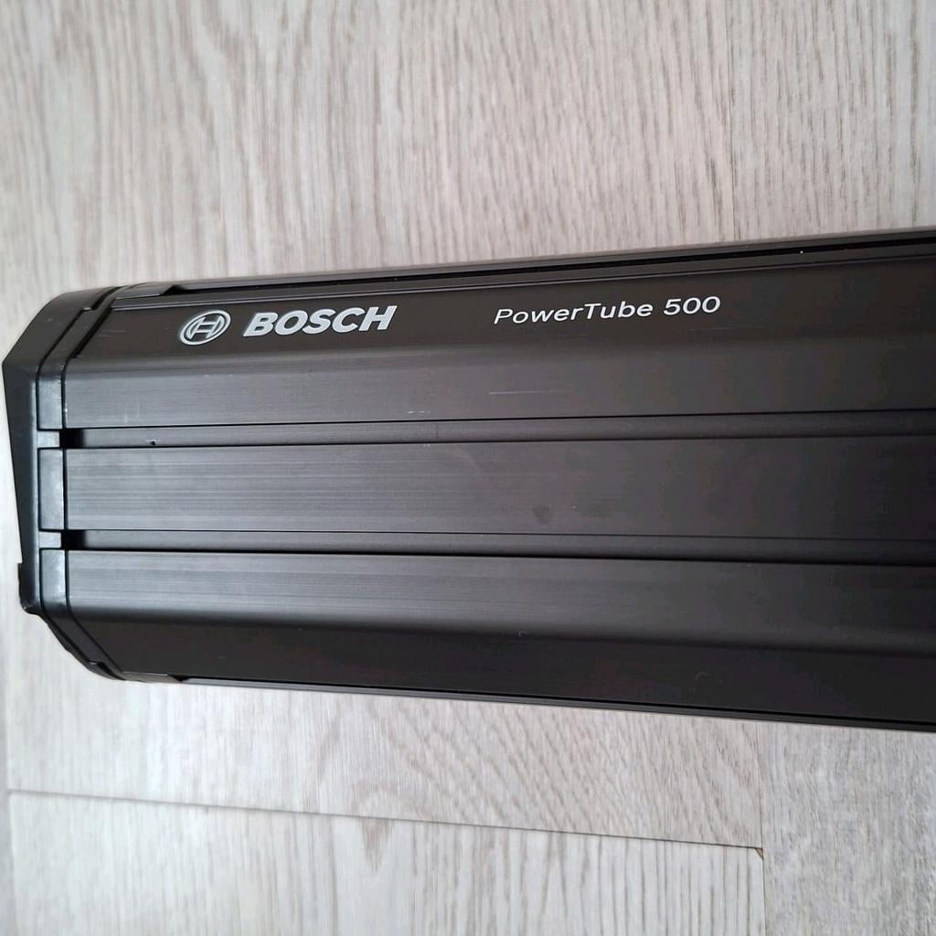 De accu BOSCH PowerTube 500 WH Verticaal. Zgan, Ophalen of Verzenden, Zo goed als nieuw