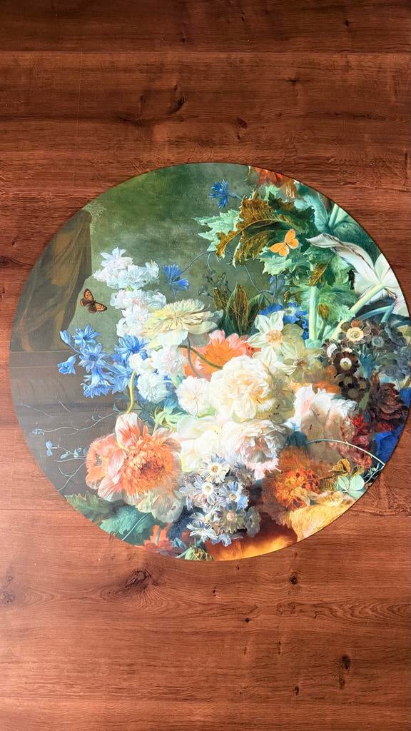 Heinen Delfts Blauw Wandbord 'Muurbloempjes' - Nieuw, Huis en Inrichting, Woonaccessoires | Wanddecoraties, Ophalen, Nieuw