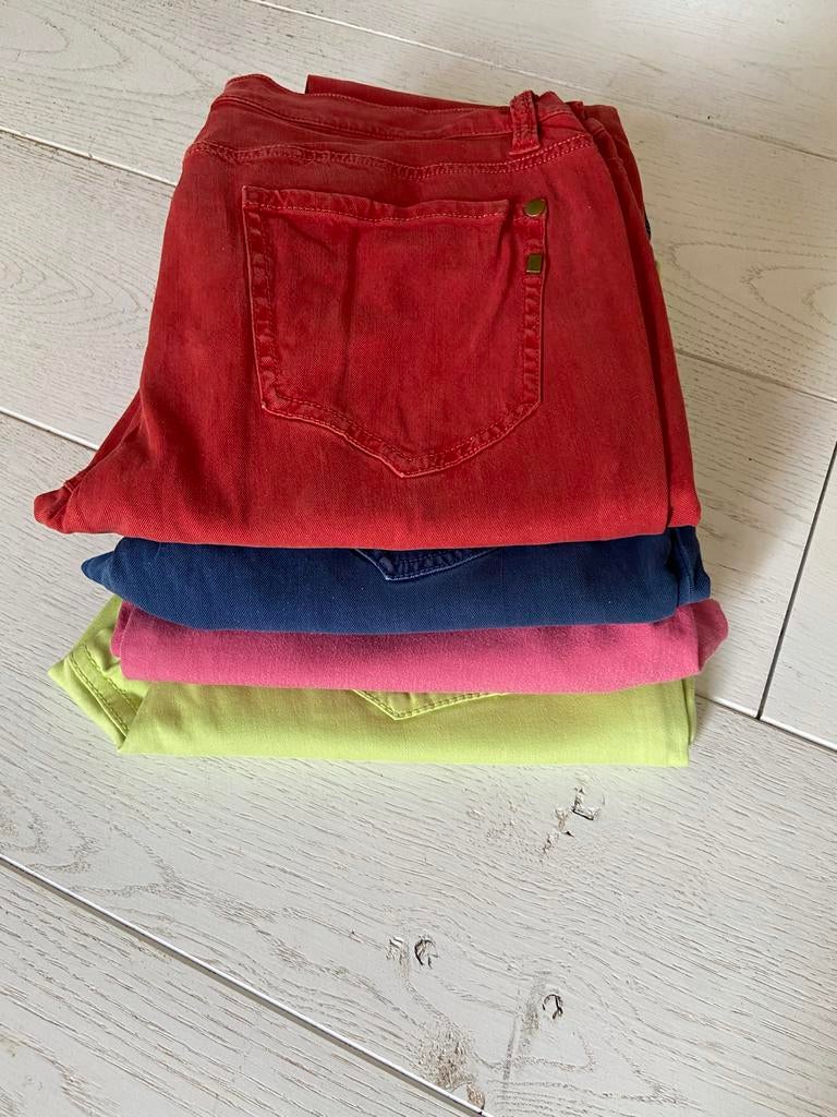 Slim fit damesbroekjes maat 38 - Pauw, Marc Cain, Brax, Maat 38/40 (M), Overige kleuren, Ophalen of Verzenden, Gedragen