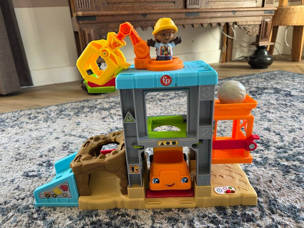 Fisher-Price Little People Bouwplaats met Kraan, Ophalen, Gebruikt, Jongen of Meisje