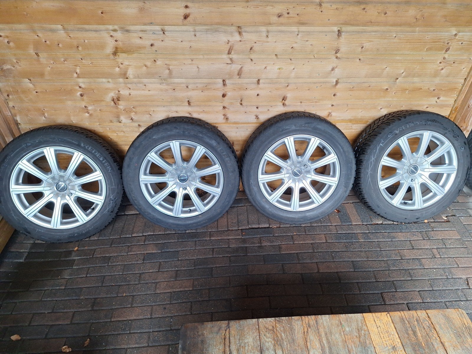 BORBET velgen + banden 225-55-17, 5x108, 65,1, Ophalen, Gebruikt, Banden en Velgen, 17 inch