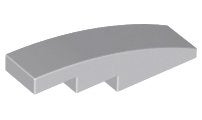 Lego dakpannen curved 4x1 lichtblauw grijs 4 stuks nieuw, Ophalen of Verzenden, Nieuw, Losse stenen, Lego