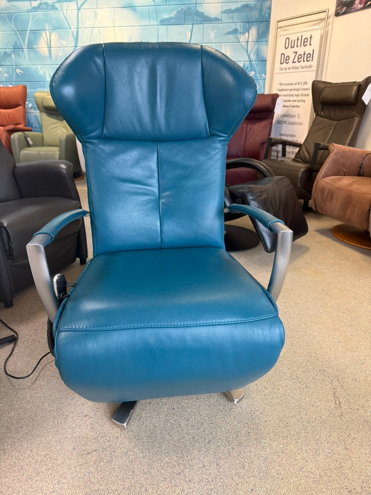 Relaxfauteuil Meubelzorg relax stoel gratis bezorging, Ophalen of Verzenden, Zo goed als nieuw, Leer, Ruim  100 stoelen a merken met garantie