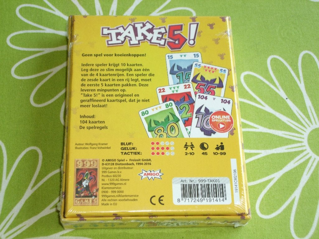 Nieuw in seal: Take 5! - Geen spel voor koeienkoppen, Een of twee spelers, Ophalen of Verzenden, Nieuw