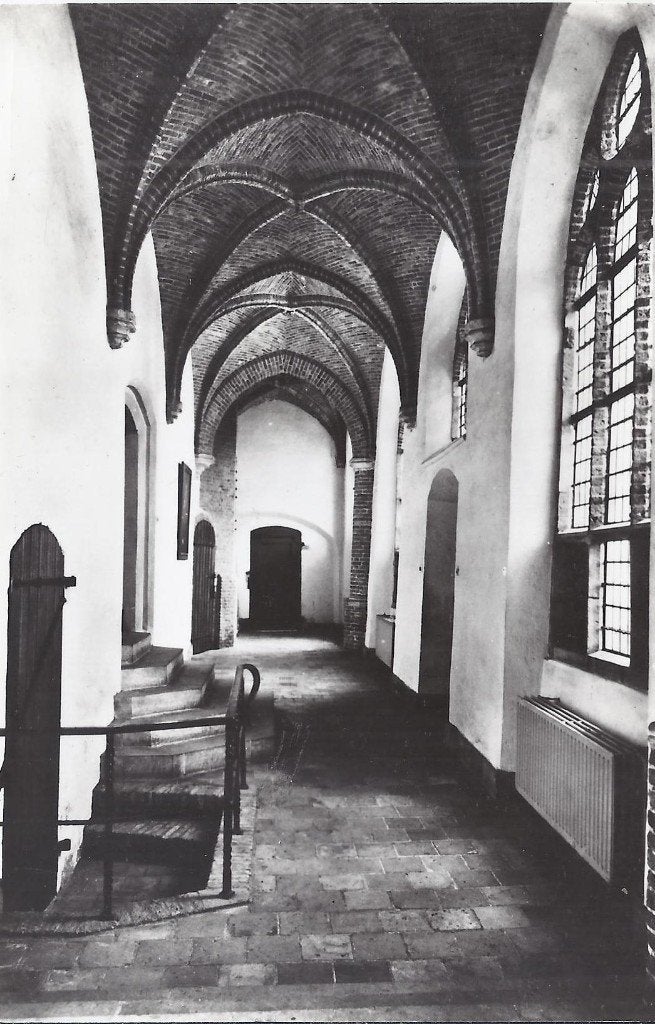 C10 Gelopen oude ansichtkaart museum prinsenhof delft, Ophalen of Verzenden, 1960 tot 1980, Gelopen, Zuid-Holland