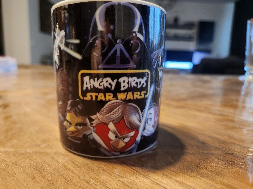 Angry bird mok, Glas of Glazen, Ophalen of Verzenden, Zo goed als nieuw, Overige stijlen