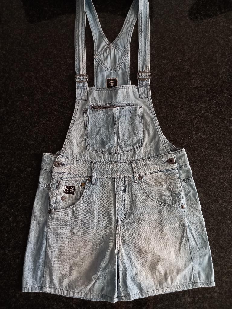 G-star Raw Salopet short Overall kort M nagenoeg nieuwstaat!, Blauw, G-star Raw Denim, Overige jeansmaten, Nieuw