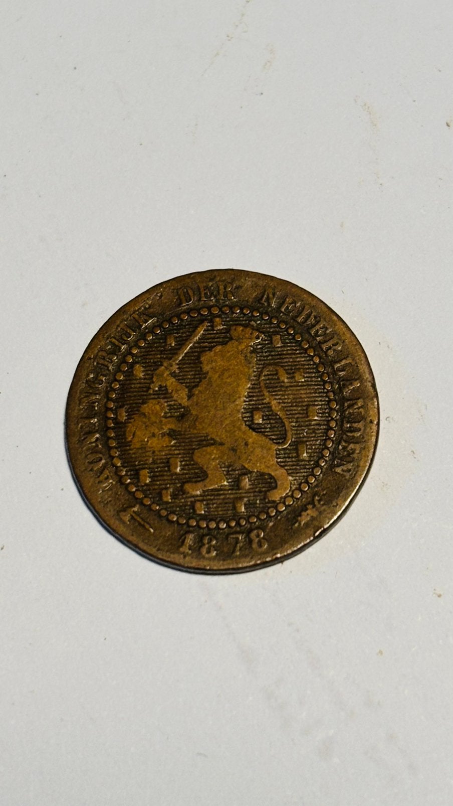 Nederlandsche 1 cent 1878 zeer goed, Ophalen of Verzenden, Koning Willem III, 1 cent