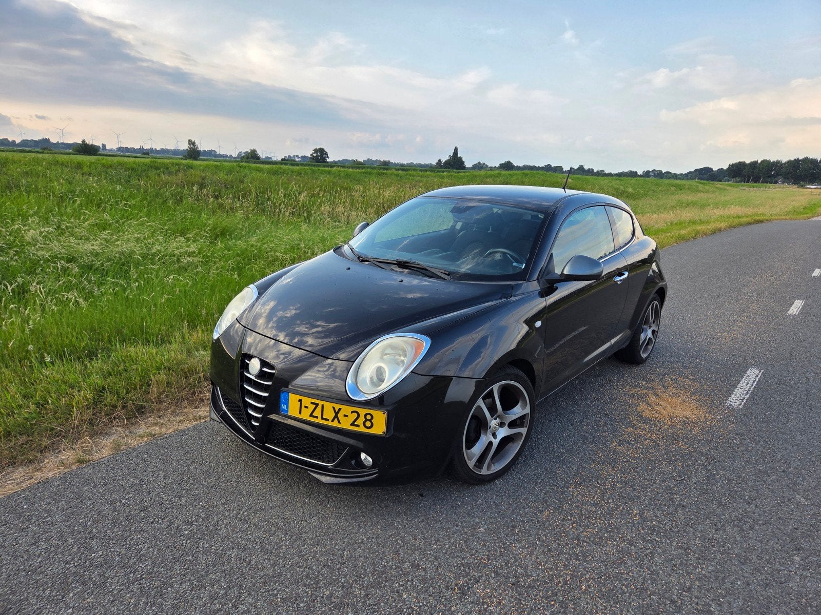 Alfa Romeo MiTo 1.4 16V 2009 Zwart, Voorwielaandrijving, Stof, Zwart, 1055 kg