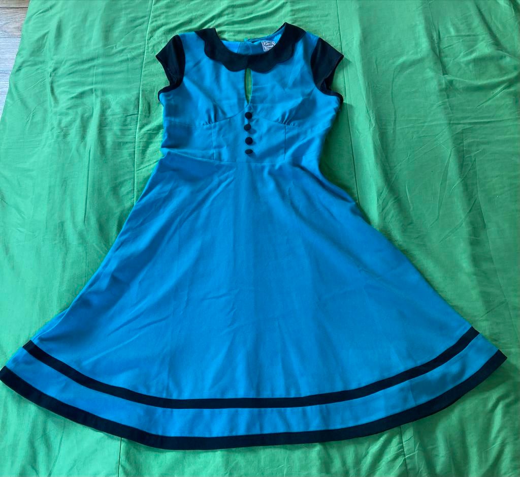 Banned Rock & Roll Jurk - Maat 14 (L), Kleding | Dames, Jurken, Maat 42/44 (L), Ophalen of Verzenden, Zo goed als nieuw, Knielengte