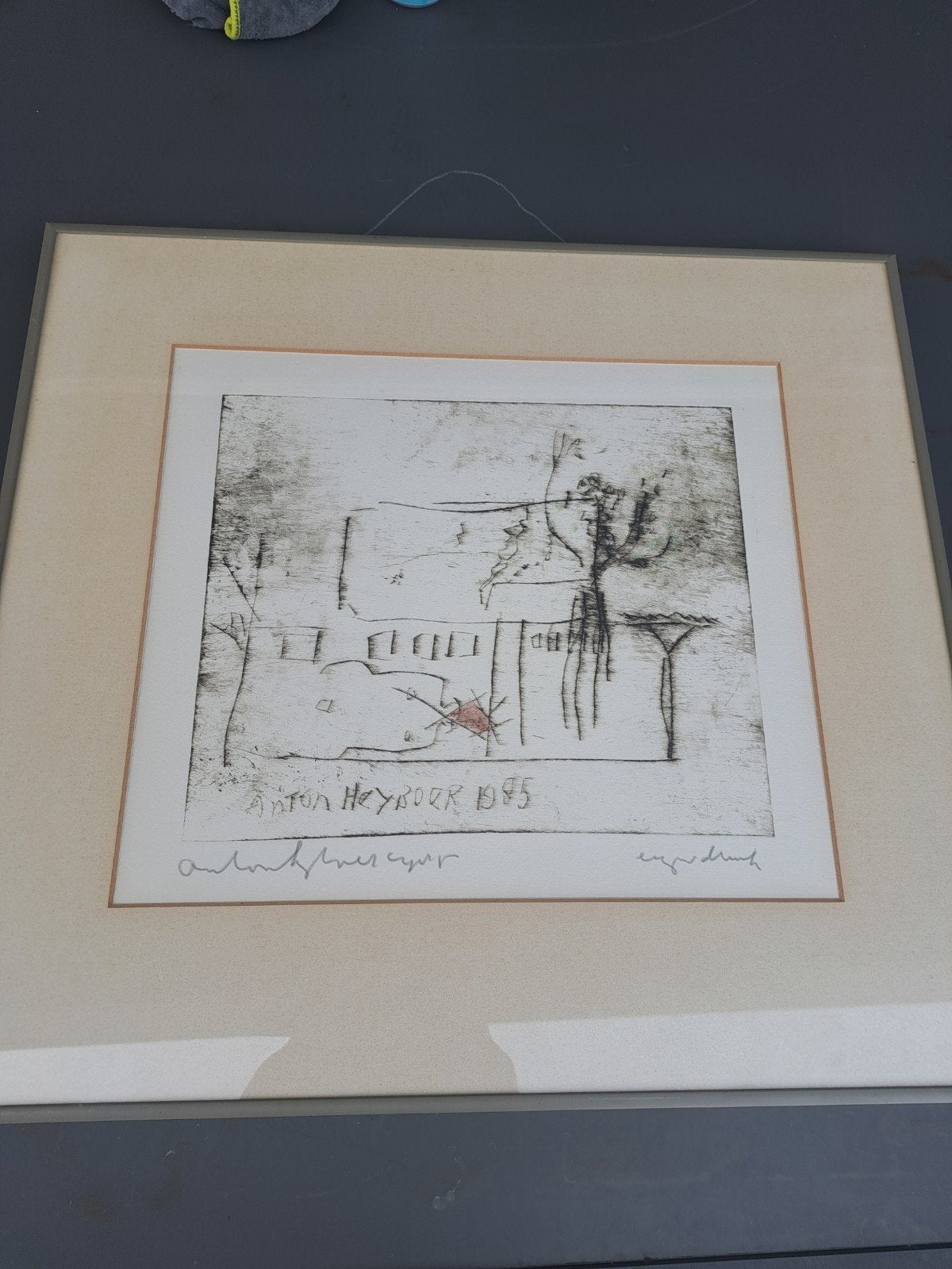 Anton Heyboer Ets 1985 - Gesigneerd en Ingelijst, Ophalen of Verzenden, Ets, Gesigneerd, 1950 - 1999