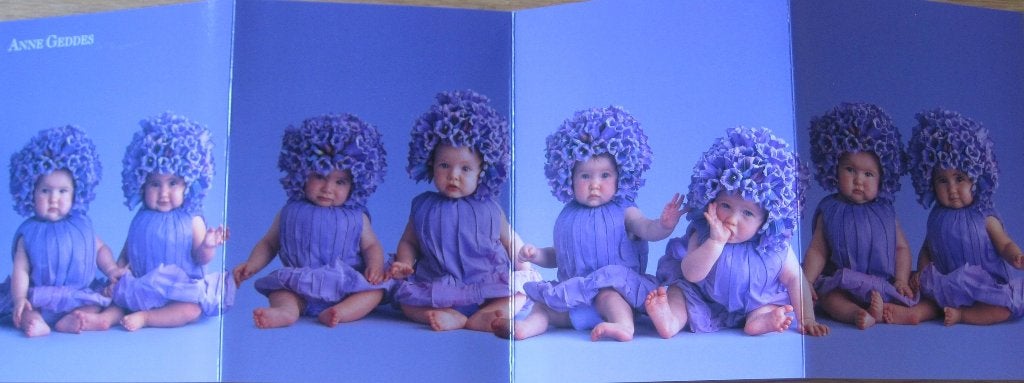 Anne Geddes - CX009 - babies in paars - 2005 - nieuw, Verzenden, 1980 tot heden, Ongelopen, Kinderen