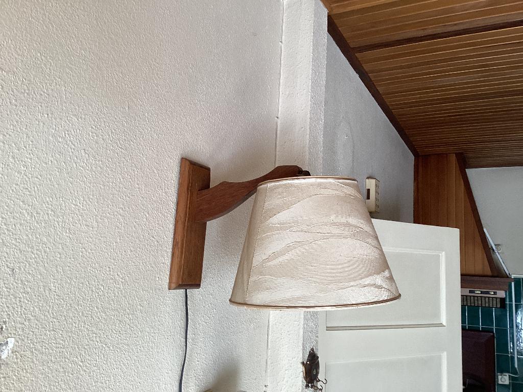 Vintage Wand  Schemerlamp met Stoffen Kap, Huis en Inrichting, Gebruikt, Vintage, Ophalen of Verzenden, Stof