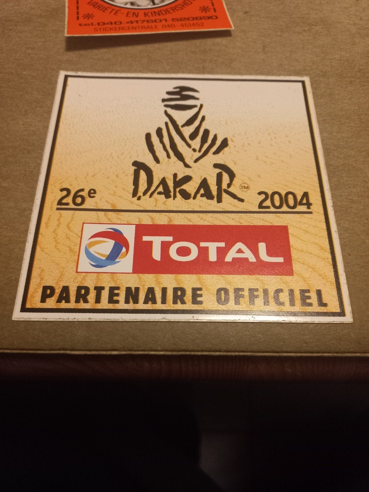 Dakar Rally 2004 Total Officieel Partner Sticker, Ophalen of Verzenden