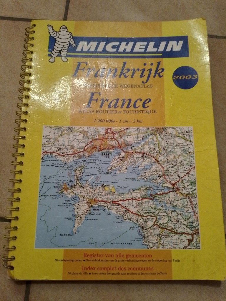 Michelin wegenatlas van Frankrijk, Boeken, Gelezen, Overige atlassen, Ophalen of Verzenden, Michelin