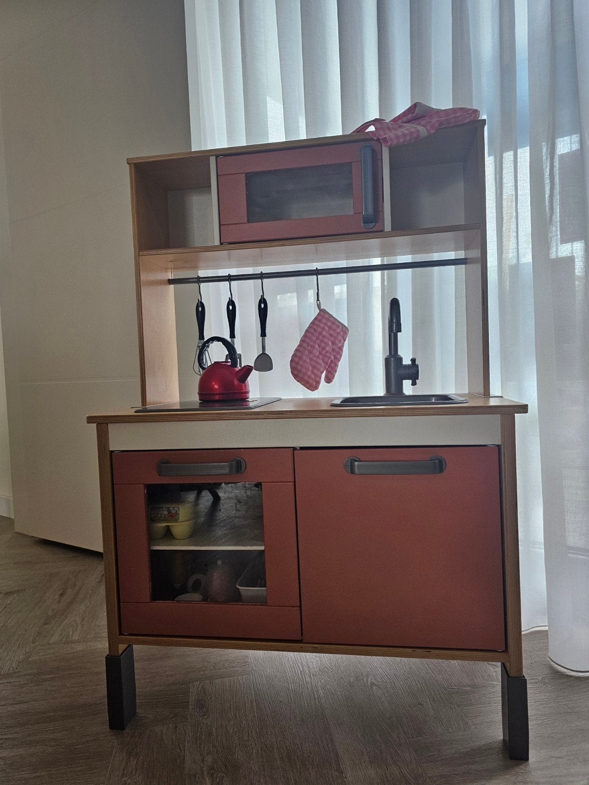 Houten IKEA DUKTIG speelkeukentje met veel accessoires, Ophalen, Gebruikt, Jongen of Meisje