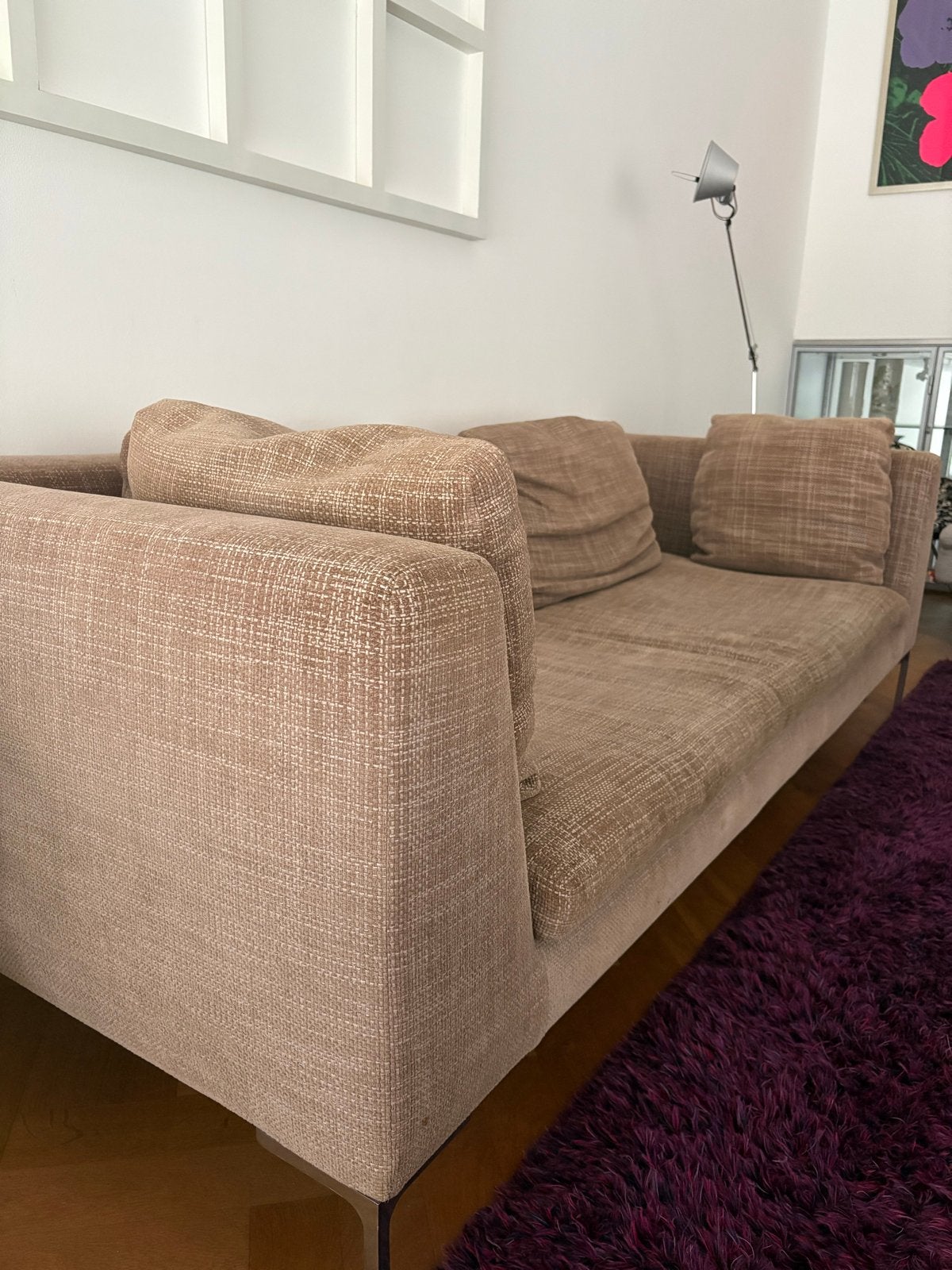 B&B Italia Charles bank - Tijdloos design, Ophalen, Gebruikt, Driepersoons, 75 tot 100 cm