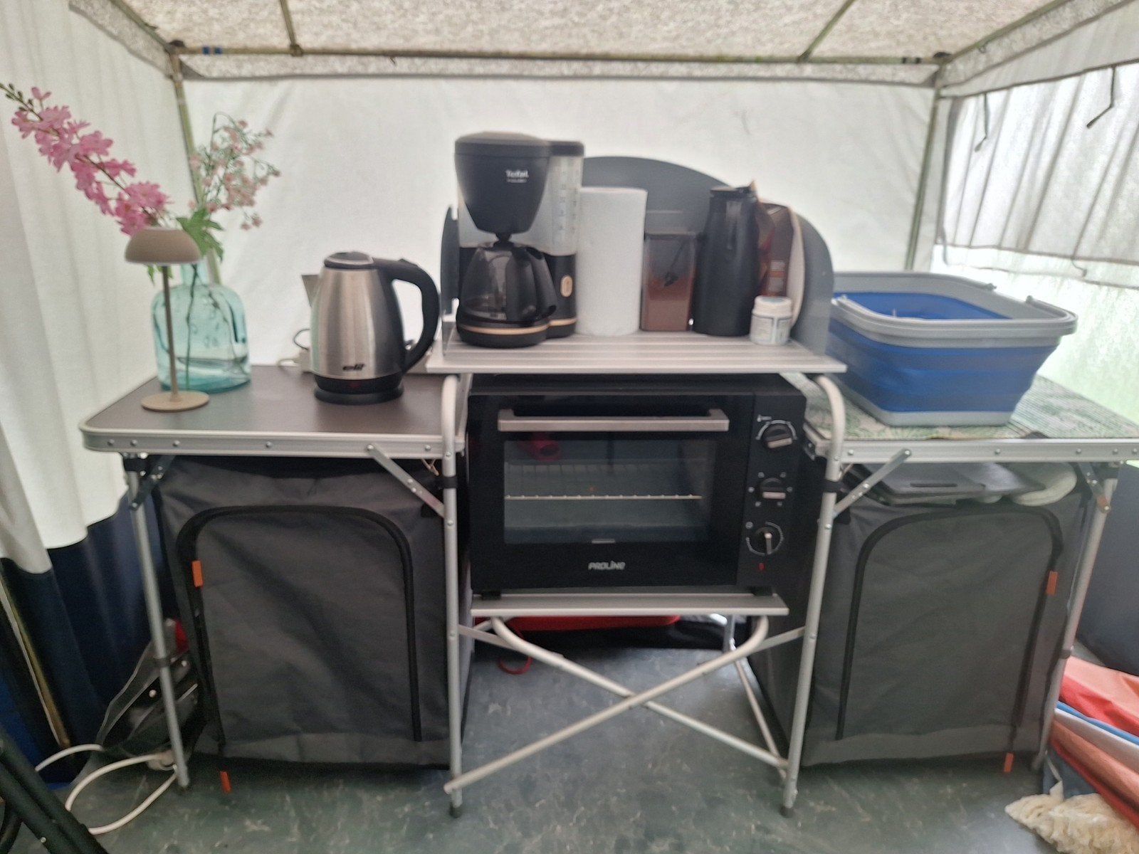 Inklapbare Camping Keuken met Opbergruimte en Oven, Ophalen, Gebruikt