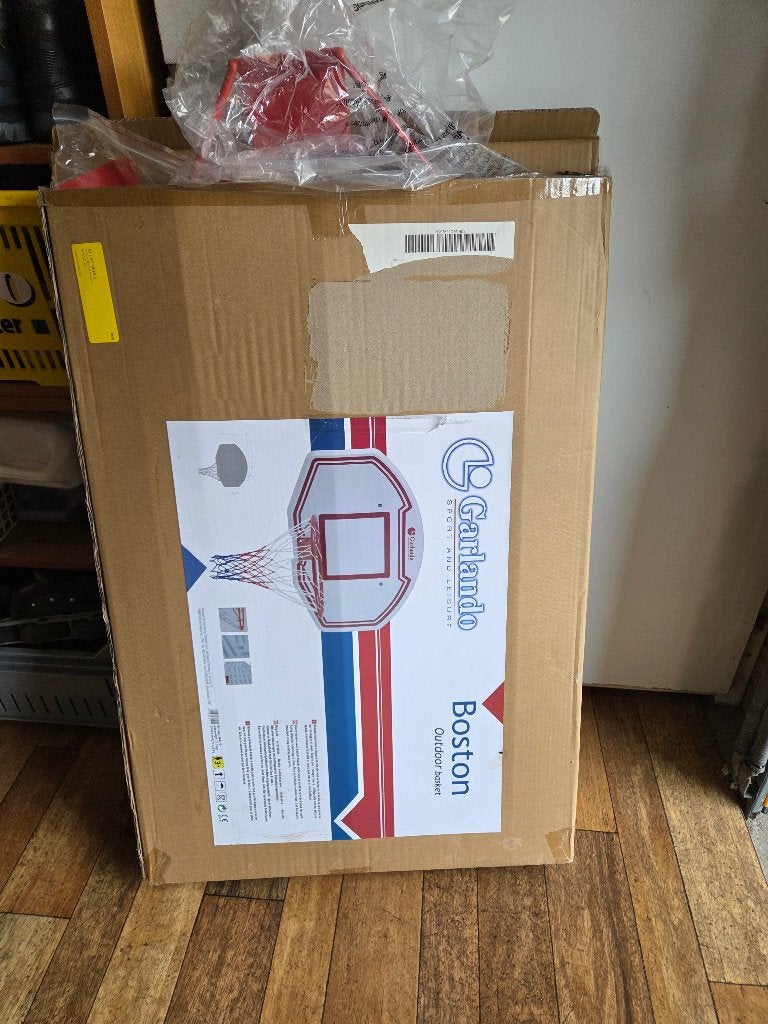 Basketbsl board + net. Nieuw in doos., Ophalen, Nieuw, Ring, Bord of Paal