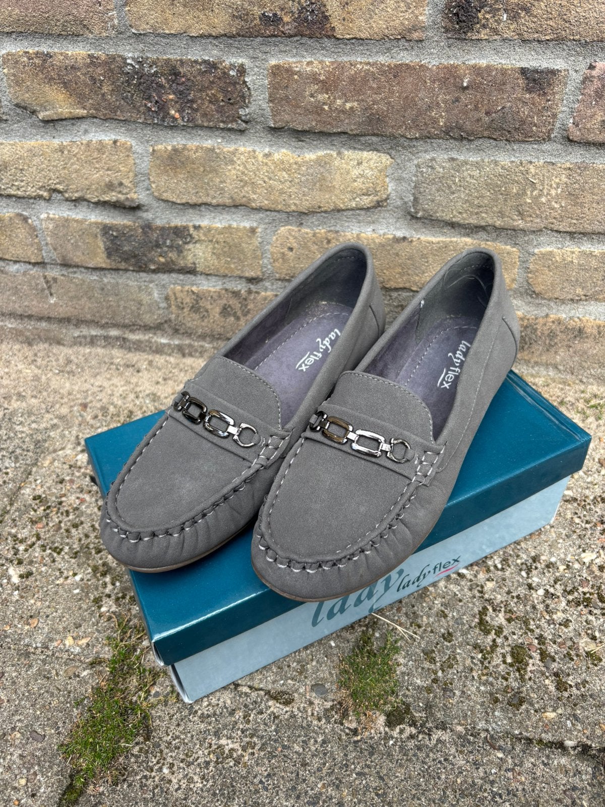 LadyFlex grijze moccasins, Nieuw, Ophalen of Verzenden, Espadrilles of Moccasins, Grijs