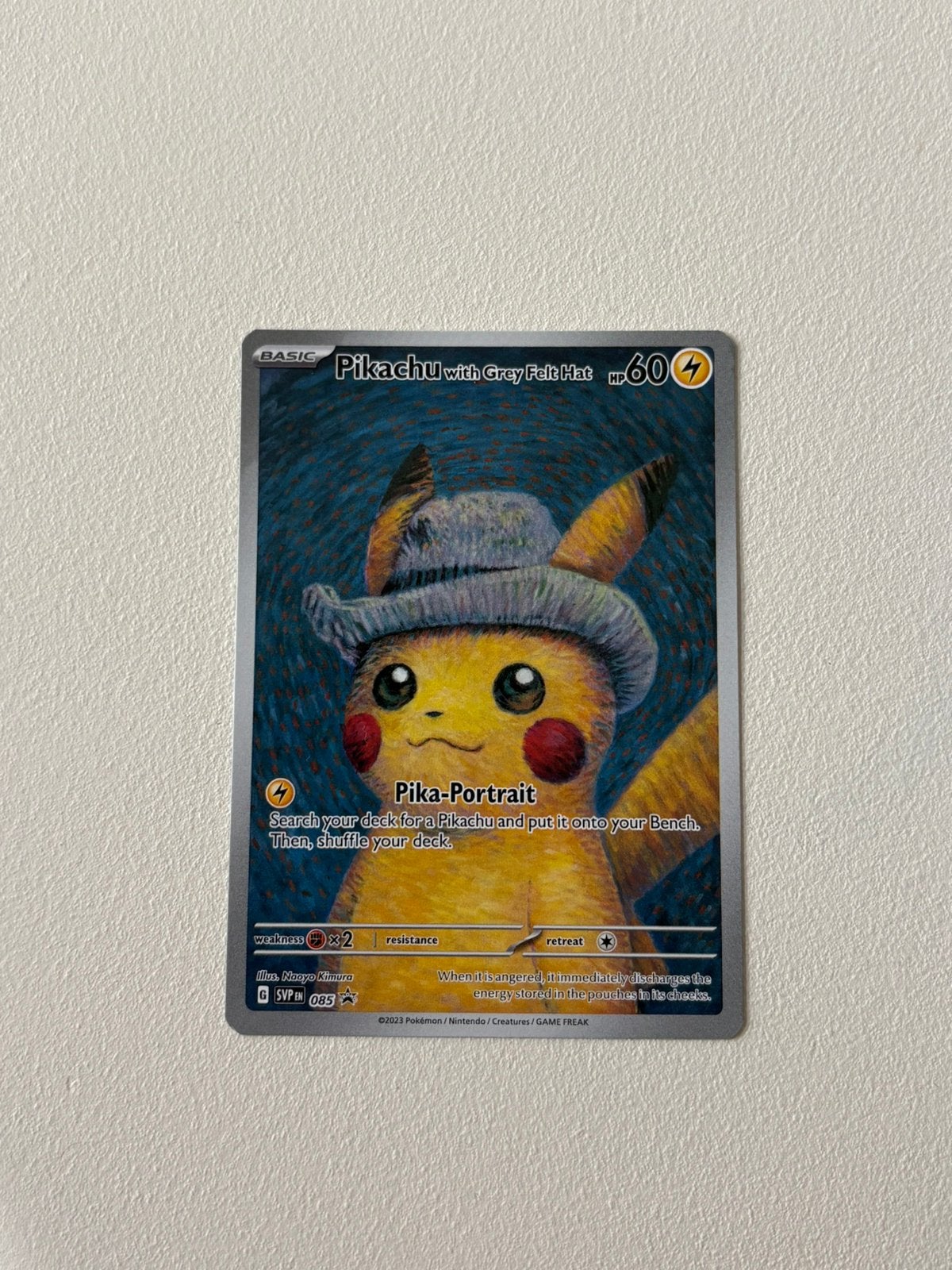Pikachu Grey Felt Hat (van Gogh), Ophalen of Verzenden, Zo goed als nieuw