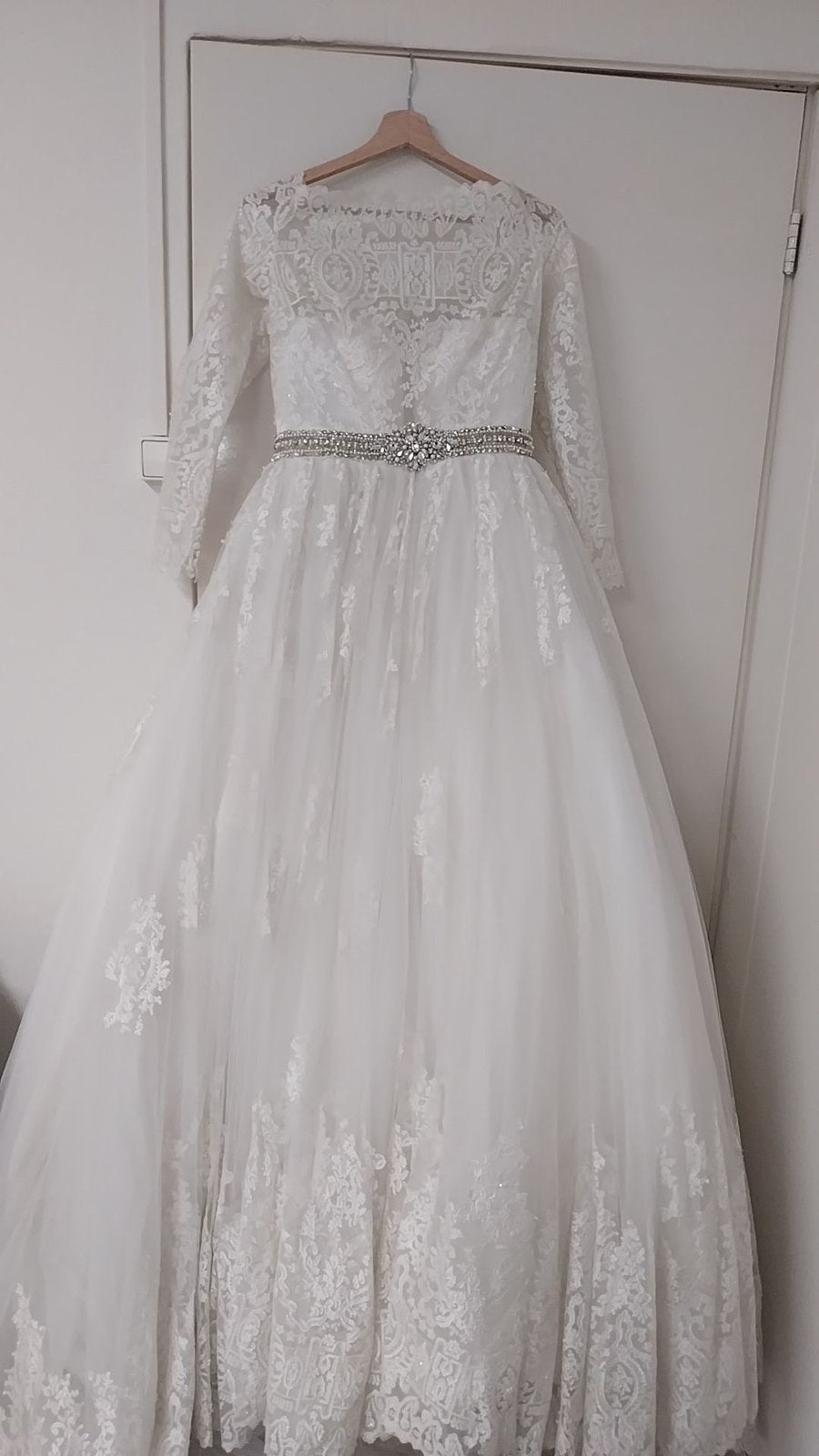 Bruidsjurk trouwjurk mermaid ballroom A line, Ophalen of Verzenden, Zo goed als nieuw, Wit, Trouwjurk