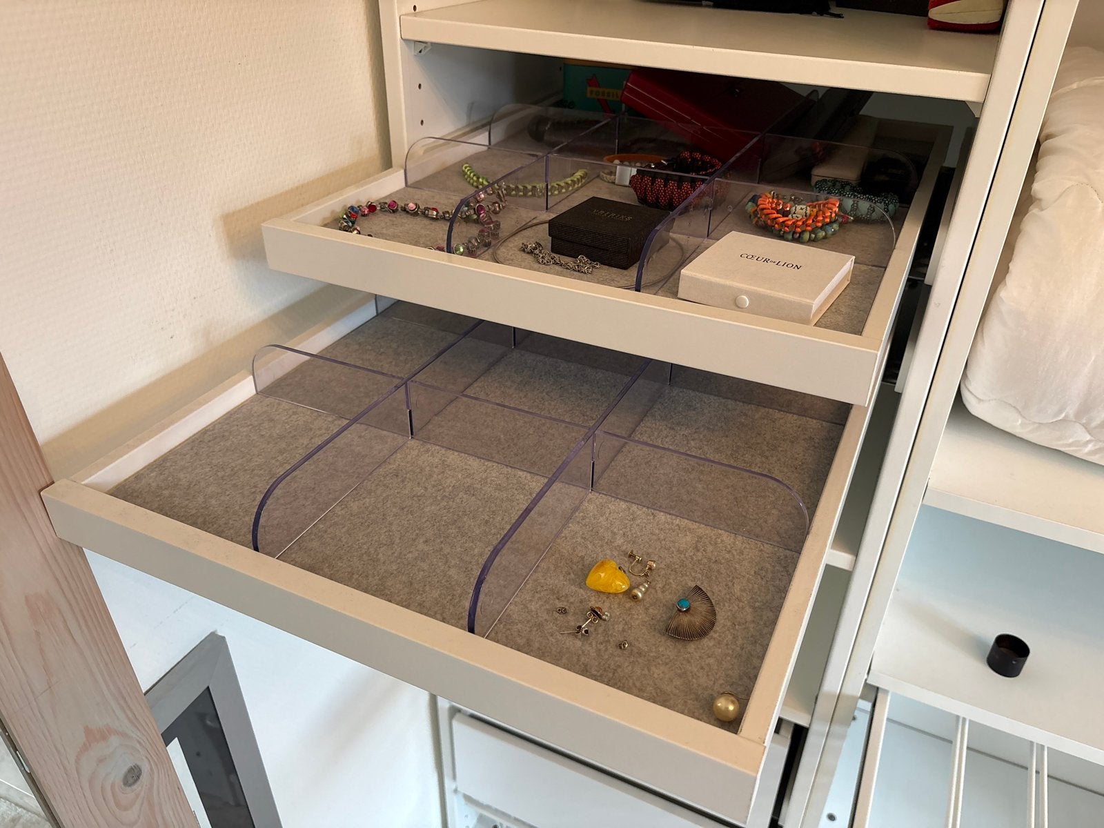 4x IKEA Pax Komplement uittrekbare plank met verdeling, Ophalen, Zo goed als nieuw
