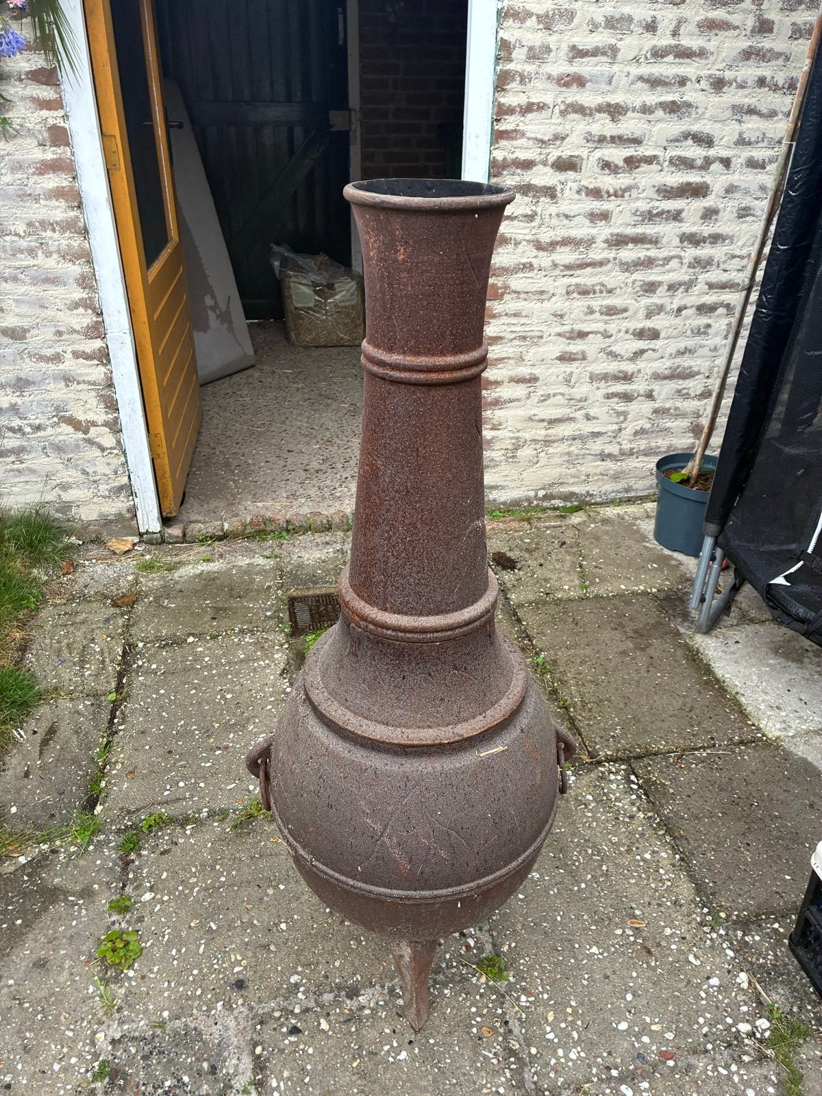 Rustieke gietijzeren vuurkorf/vuurton, Ophalen, Gebruikt, Vuurkorf