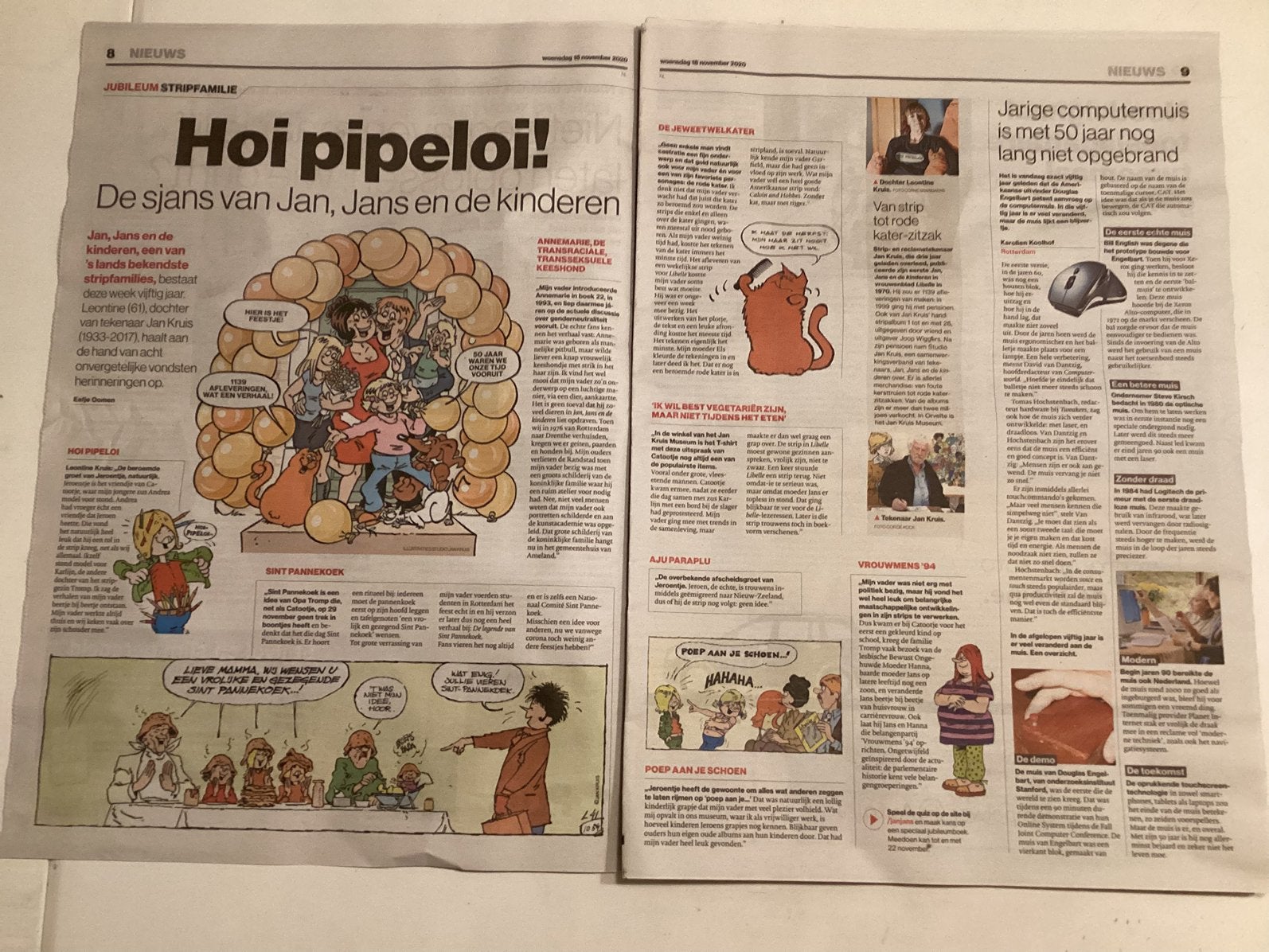 Algemeen Dagblad Goud voor Jan, Jans en de kinderen 50 jaar., Ophalen of Verzenden, Overige figuren, Nieuw